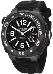 Alpina AL-525LBB5FBAEV6 Automatic Black Dial Black Stainless Steel Rubber Bracelet Watch