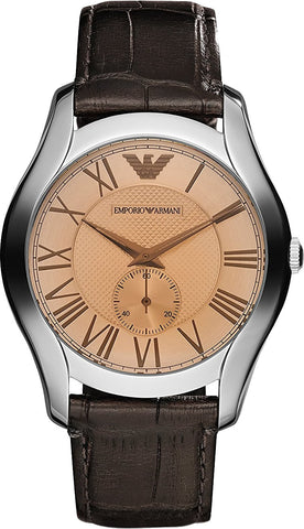 Emporio Armani AR1704 Capuccino Dial Brown Leather Watch
