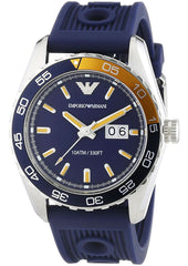 Emporio Armani AR6045 Blue dial Blue Rubber strap Watch