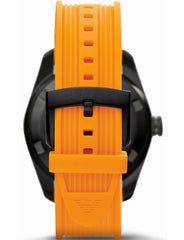Emporio Armani AR6046 Black dial Orange Rubber strap Watch