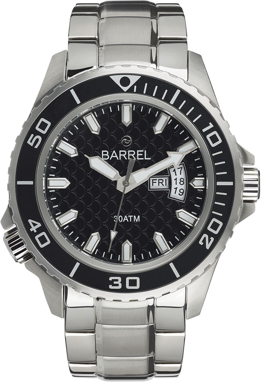 Barrel BA 4005 01 LAMBDA Diver 46mm 300mts Black Dial Mens Watch