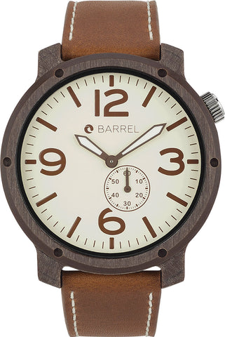 Barrel BA 4013 01 Hammock 48mm Cream Dial Brown Leather strap Mens Watch