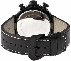 GIORGIO FEDON GFBM004 Black dial 45mm Chronograph Black Leather Strap Watch