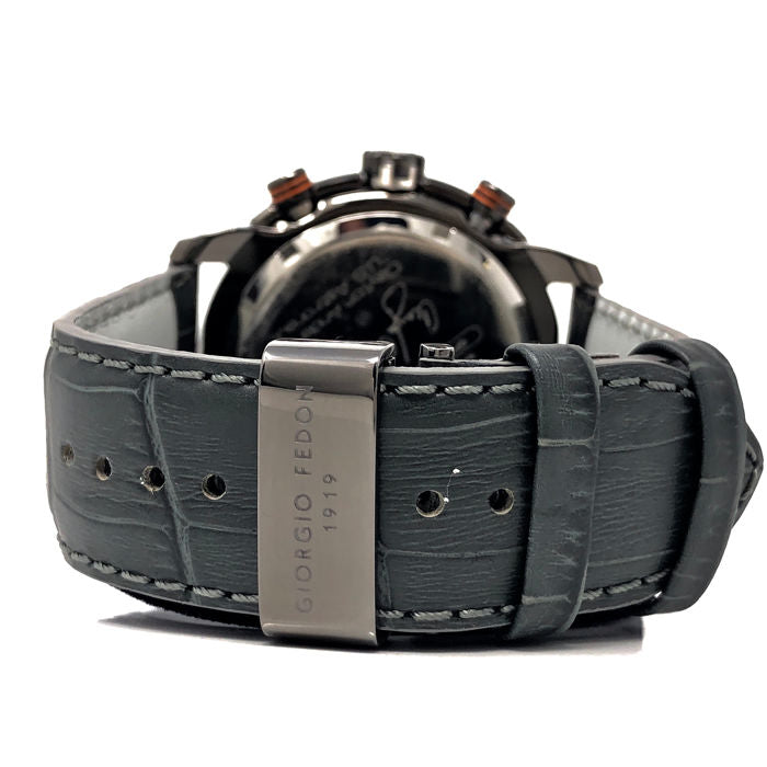 GIORGIO FEDON GFBN005 Limited Edition Meteorite dial 48mm Black Leather Strap Watch