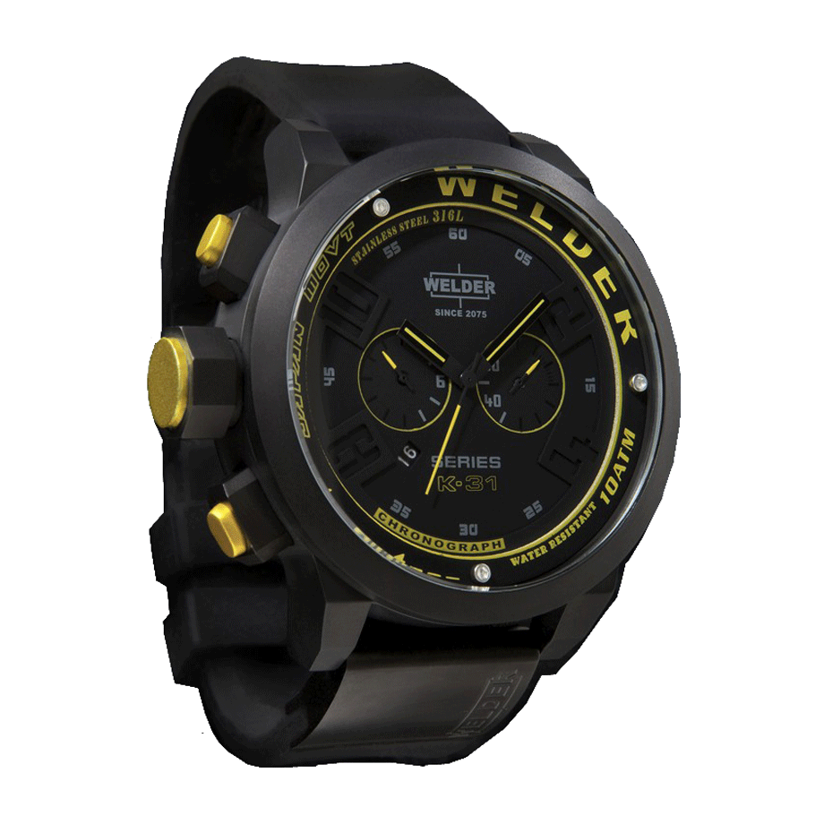WELDER K31-2603 Black dial Black rubber strap Watch