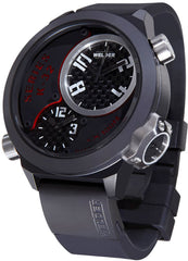 WELDER K32-9201 Triple Time Zone Black dial Black Rubber strap Watch