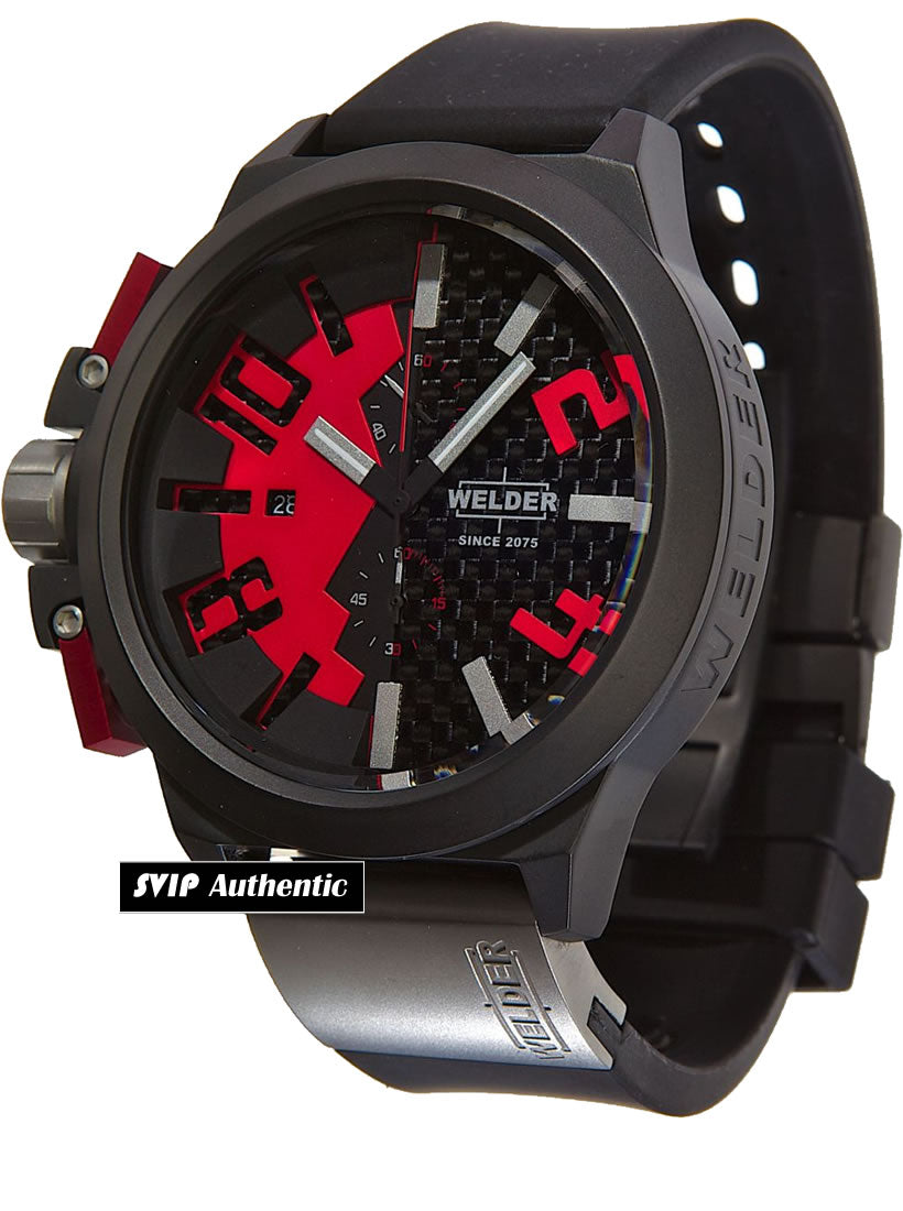 WELDER K35-2501 Black dial Black rubber strap Watch