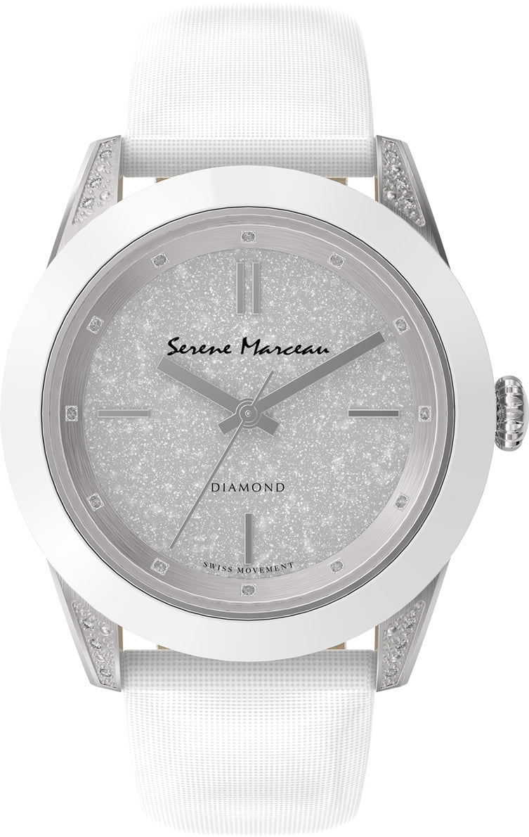SERENE MARCEAU S002.02 PIGALLE 38mm Silver-tone dial Ladies Diamond watch 😉