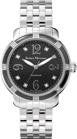 SERENE MARCEAU S003.02 Bibliothèque nationale de France 34mm Silver-tone dial Ladies Diamond watch 😉