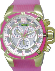 TECHNOSPORT TS-100-10T 48mm White and Pink dial Gold-tone Chronograph watch 😉