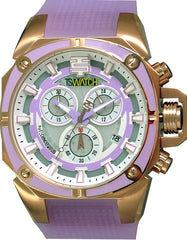 TECHNOSPORT TS-100-8T 48mm Violet and Rose Gold-tone dial Rose Gold-tone Chronograph watch 😉
