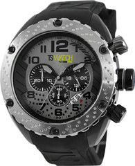 TECHNOSPORT TS-200-5 50mm Stainless Steel Silver-tone and Black Chronograph watch 😉