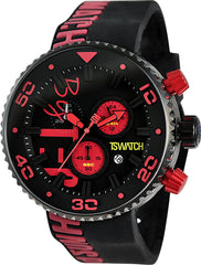 TECHNOSPORT TS-300-13 44mm Black and Dark Pink dial Chronograph watch 😉