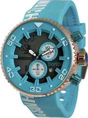 TECHNOSPORT TS-300-6 44mm Aquamarine and Gray dial Chronograph watch 😉