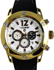 TECHNOSPORT TS-420-7 47mm White and Gold-tone dial Chronograph watch 😉