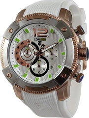 TECHNOSPORT TS-740-3 47mm White and Rose Gold-tone dial Chronograph watch 😉